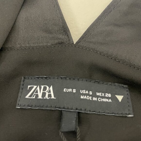 Zara Black Mini Dress with Bow Detail - Picture 5 of 12